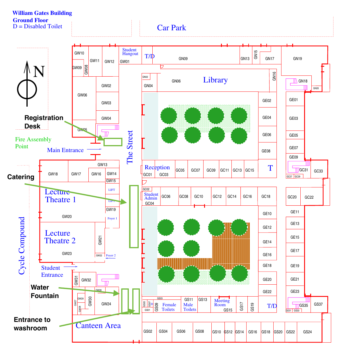 William Gates Building — Ground Floor plan