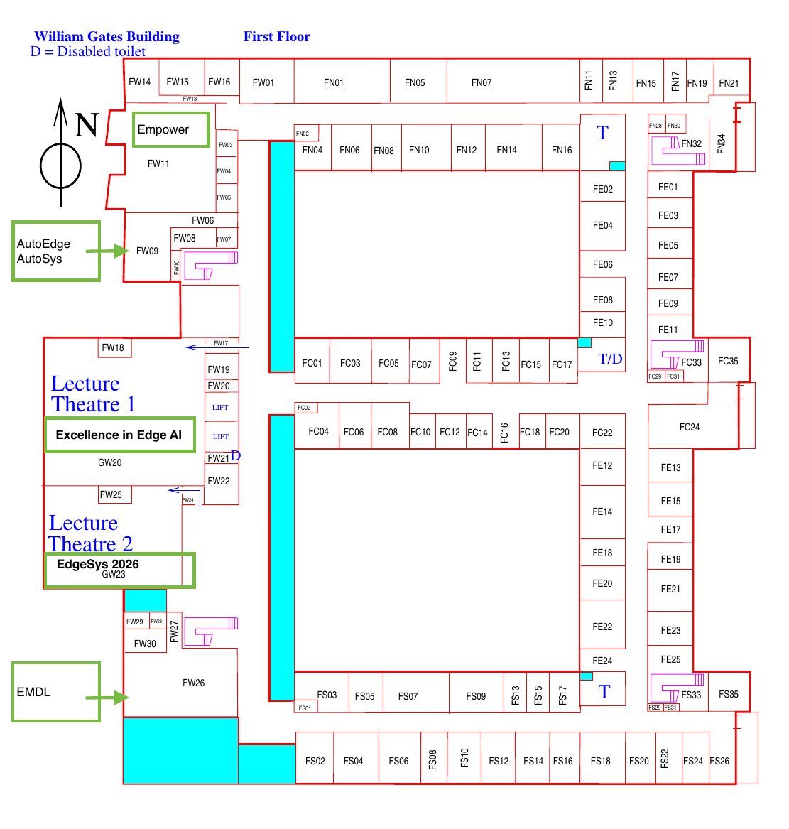 William Gates Building — First Floor plan