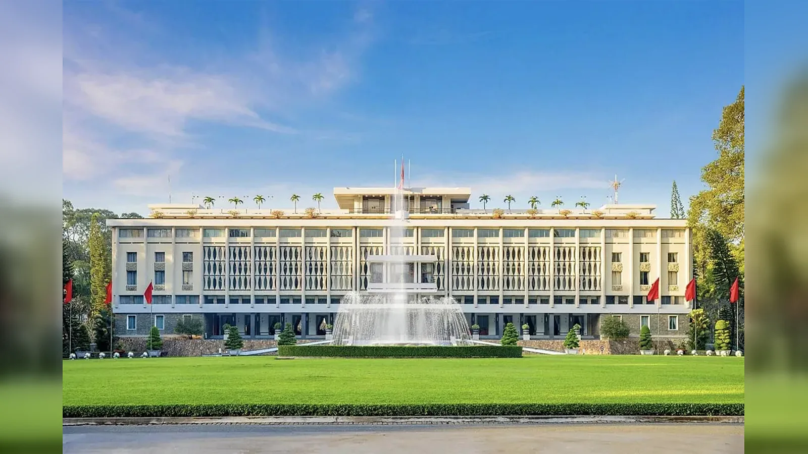 Wide exterior view of Independence Palace